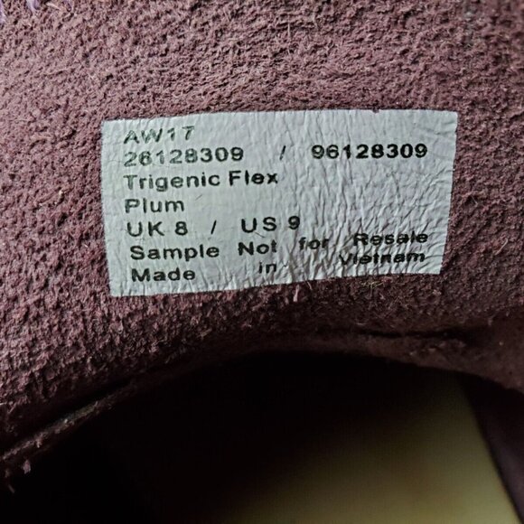 Clarks Trigenic Flex Plum Leather Sneaker New Sample | US 9 - Picture 10 of 10